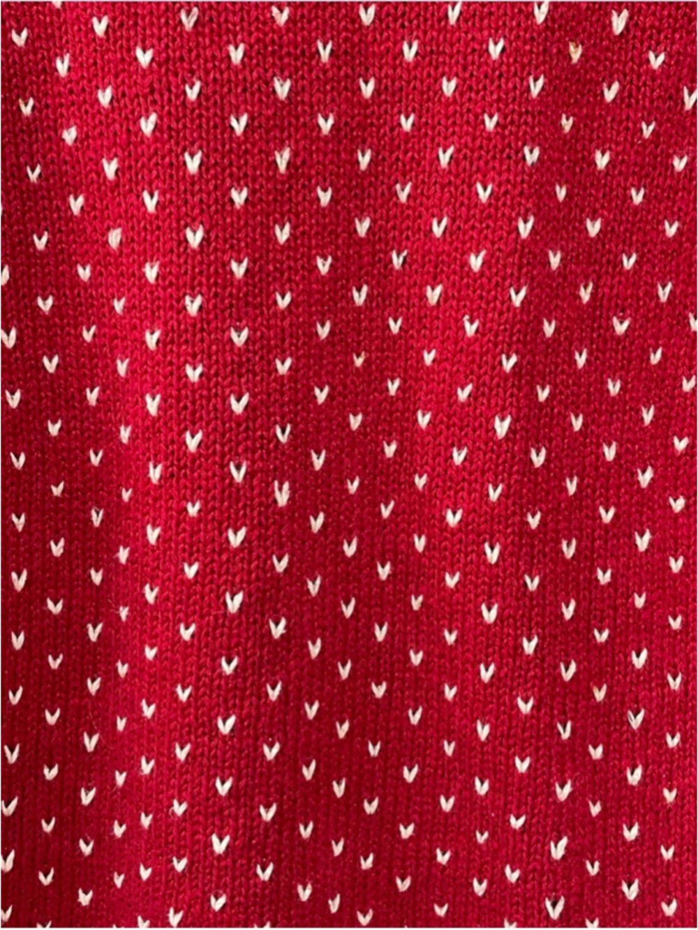 Liz Claiborne Vintage Red Christmas Scenic Hand Knit Sweater Winter Cabin M - Picture 4 of 6